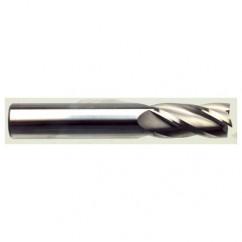 25mm Dia. x 100mm Overall Length 4-Flute Square End Solid Carbide SE End Mill-Round Shank-Center Cut-TiN - Americas Industrial Supply