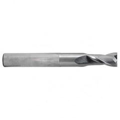 1/2 Dia. x 4 Overall Length 2-Flute Square End Solid Carbide SE End Mill-Round Shank-Center Cut-AlTiN - Americas Industrial Supply