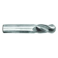 3/16" Dia. - 3" OAL - Ball Nose-AlTiN Long SE Carbide End Mill - 4 FL - Americas Industrial Supply