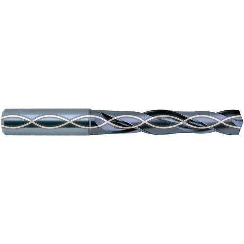 15.8 mm Dia. × 16 mm Shank × 65 mm Flute Length × 115 mm OAL, 3xD, 140°, TiAlN, 2 Flute, Coolant Thru, Straight Solid Carbide Drill