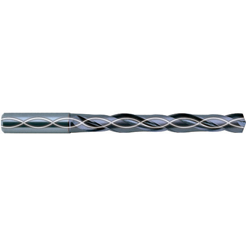 I Dia. x 8 mm Shank × 53 mm Flute Length × 91 mm OAL, 5xD, 140°, TiAlN, 2 Flute, External Coolant, Straight Solid Carbide Drill - Exact Industrial Supply