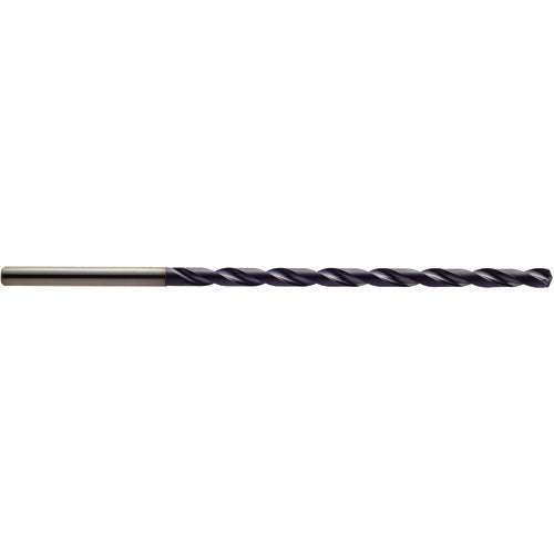 6.7 mm Dia. × 7 mm Shank × 91 mm Flute Length × 147 mm OAL, 10xD, 140°, TiAlN, 2 Flute, Coolant Thru, Solid Carbide Drill