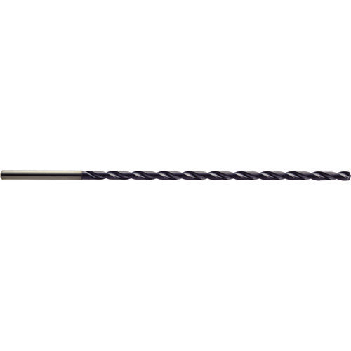 3.5 mm Dia. × 6 mm Shank × 82 mm Flute Length × 122 mm OAL, 20xD, 140°, TiAlN, 2 Flute, Coolant Thru, Solid Carbide Drill
