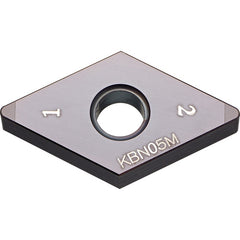 DNGA 436 MEP KBN05M, 3/32″ Corner Radius, 3/16″ Thick, 1/2″ Inscribed Circle, MEGACOAT, Diamond, Turning Indexable Insert - Exact Industrial Supply