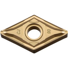 DNMG 443 CJ CA025P, 3/64″ Corner Radius, 1/4″ Thick, 1/2″ Inscribed Circle, TiCl2O3/TiN, 55 Degree Diamond, Turning Indexable Insert