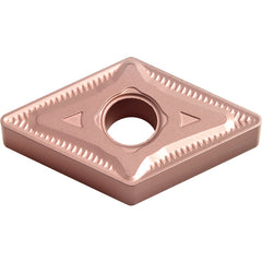 DNMG 442 GC CA310, 1/32″ Corner Radius, 1/4″ Thick, 1/2″ Inscribed Circle, TiCnulll2O3/Ti, Diamond, Turning Indexable Insert - Exact Industrial Supply