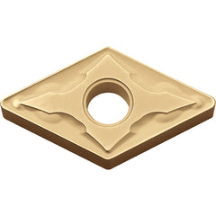 DNMG 431 GS CA025P, 1/64″ Corner Radius, 3/16″ Thick, 1/2″ Inscribed Circle, TiCl2O3/TiN, 55 Degree Diamond, Turning Indexable Insert