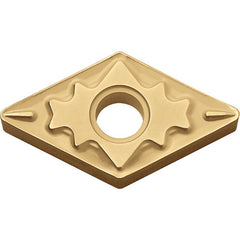 DNMG 432 HQ CA025P, 1/32″ Corner Radius, 3/16″ Thick, 1/2″ Inscribed Circle, TiCl2O3/TiN, 55 Degree Diamond, Turning Indexable Insert