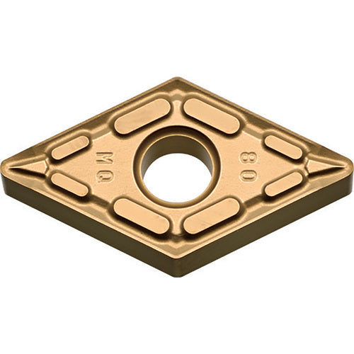DNMG 432 MQ PR1535, 1/32″ Corner Radius, 3/16″ Thick, 1/2″ Inscribed Circle, MEGACOAT NANO, Diamond, Turning Indexable Insert - Exact Industrial Supply