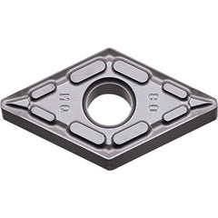 DNMG 431 MQ PR005S, 1/64″ Corner Radius, 3/16″ Thick, 1/2″ Inscribed Circle, MEGACOAT HARD, Diamond, Turning Indexable Insert - Exact Industrial Supply