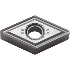 DNMG 431 MU PR005S, 1/64″ Corner Radius, 3/16″ Thick, 1/2″ Inscribed Circle, MEGACOAT HARD, Diamond, Turning Indexable Insert - Exact Industrial Supply