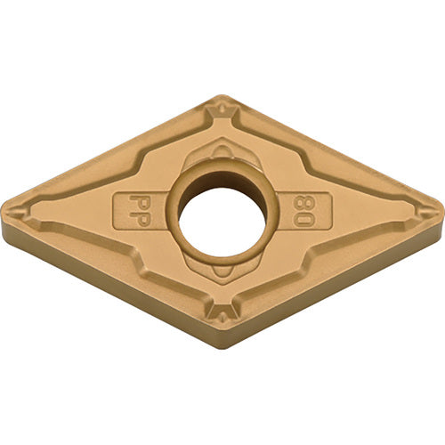 DNMG 432 PP PV7025, 1/32″ Corner Radius, 3/16″ Thick, 1/2″ Inscribed Circle, TiCN (MEGACOAT), Diamond, Turning Indexable Insert - Exact Industrial Supply