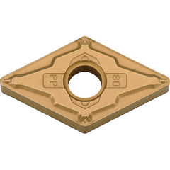 DNMG 4305 PP CA510, 0.0079″ Corner Radius, 3/16″ Thick, 1/2″ Inscribed Circle, TiCnulll2O3/TiN, Diamond, Turning Indexable Insert - Exact Industrial Supply