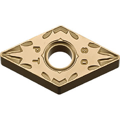 DNMG 432 PT CA515, 1/32″ Corner Radius, 3/16″ Thick, 1/2″ Inscribed Circle, TiCnulll2O3/TiN, Diamond, Turning Indexable Insert - Exact Industrial Supply