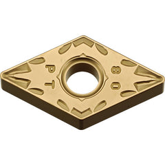 DNMG 443 PT CA025P, 3/64″ Corner Radius, 1/4″ Thick, 1/2″ Inscribed Circle, TiCl2O3/TiN, 55 Degree Diamond, Turning Indexable Insert