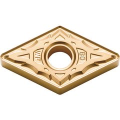 DNMX 433 WF CA515, 3/64″ Corner Radius, 3/16″ Thick, 1/2″ Inscribed Circle, TiCnulll2O3/TiN, Diamond, Turning Indexable Insert - Exact Industrial Supply