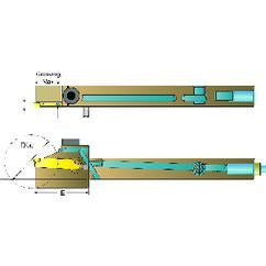 ADDN-TFL-08-30A-14 Left Hand Thru Coolant Toolholder for Swiss Machines - Americas Industrial Supply