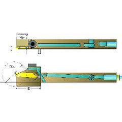 ADDN-TFL-1616-H30-14 Left Hand Thru Coolant Toolholder for Swiss Machines - Americas Industrial Supply