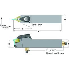 ADDPNN20-4D - 1-1/4 x 1-1/4" Neutral Toolholder - Americas Industrial Supply