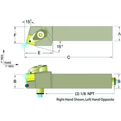 ADSRNL12-4B 3/4 x 3/4" LH Toolholder - Americas Industrial Supply