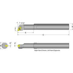 S12S-SDQCR-3 Right Hand 3/4 Shank Indexable Boring Bar - Americas Industrial Supply