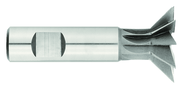 1/2 x 1/8 x 3/8 Shank - HSS - 45 Degree - Single Angle Shank Type Dovetail Cutter -8F- TiN Coated - Americas Industrial Supply