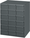 11-5/8" Deep - Steel - 18 Drawers (vertical) - for small part storage - Gray - Americas Industrial Supply