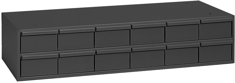 11-5/8" Deep - Steel - 12 Drawer Cabinet - for small part storage - Gray - Americas Industrial Supply