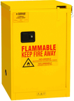 4 Gallon - All Welded - FM Approved - Flammable Safety Cabinet - Self-closing Doors - 1 Shelf - Safety Yellow - Americas Industrial Supply