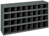 9" Deep Bin - Steel - Cabinet - 32 opening bin - for small part storage - Gray - Americas Industrial Supply