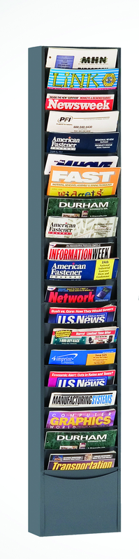 9-3/4 x 4-1/8 x 58'' - 20 Pocket Literature Rack - Americas Industrial Supply