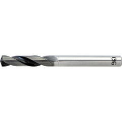 12.8 mm Dia. × 14 mm Shank × 64 mm Flute Length × 128 mm OAL, 3xD, WXL, 2 Flute, Coolant Thru, Solid Carbide Drill - Exact Industrial Supply