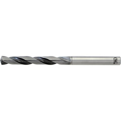 2.4 mm Dia. × 3 mm Shank × 22 mm Flute Length × 70 mm OAL, 5xD, WXL, 2 Flute, Coolant Thru, Solid Carbide Drill - Exact Industrial Supply