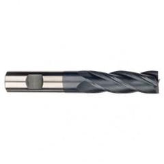 1/2 Dia. x 3 Overall Length 4-Flute Square End Solid Carbide SE End Mill-Round Shank-Center Cut-AlTiN - Americas Industrial Supply