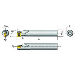 E16-SDXXR2-D20 Indexable Coolant Thru Boring Bar - Americas Industrial Supply