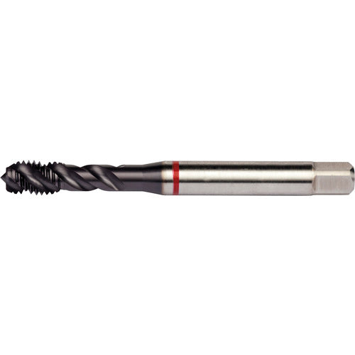 M8x1.25 HSS-E PM 3 Flute 6H 45 Degree Red Shark Machine Tap Spiral Flute-TiAlN/Top E-code # E626M8 - Exact Industrial Supply