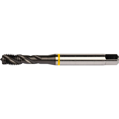 ‎#6-32 HSS-E PM 3 Flute 2B 40 Degree Yellow Shark Machine Tap Spiral Flute-TiAlN/Top E-code # E8086-32 - Americas Industrial Supply
