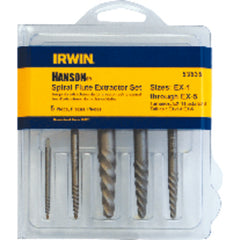 5 Pieces - Spiral Flute Screw Extractor Set - Americas Industrial Supply