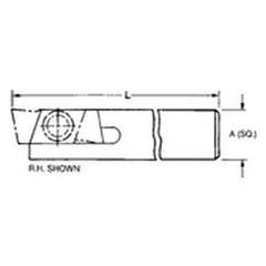 THE1616R - 16mm x 16mm SH - Mini Groove Toolholder - Americas Industrial Supply