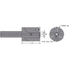 INCB-1.500-312S - 1-1/2" - Cutter Dia - Indexable Counterbore - Americas Industrial Supply