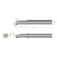 S12S-SCLPR-3 Right Hand 3/4 Shank Indexable Boring Bar - Americas Industrial Supply