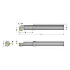 S06M-SCLPR-2 Right Hand 3/8 Shank Indexable Boring Bar - Americas Industrial Supply