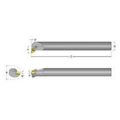 S24U-MDUNL-4 Left Hand 1-1/2 Shank Indexable Boring Bar - Americas Industrial Supply