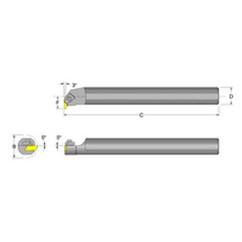 S24U-NER-3 1-1/2" SH; 14" OAL; RH- DorNotch Indexable Threading Boring Bar - Americas Industrial Supply