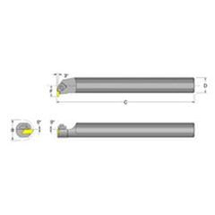 S24U-NER-3 1-1/2" SH; 14" OAL; RH- DorNotch Indexable Threading Boring Bar - Americas Industrial Supply