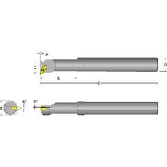 S12S-SDUCL-3 Left Hand 3/4 Shank Indexable Boring Bar - Americas Industrial Supply