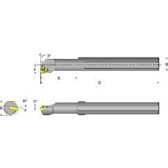 S12S-STUCR-3 Right Hand 3/4 Shank Indexable Boring Bar - Americas Industrial Supply