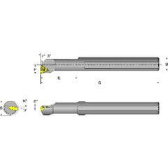 S06M-STUCR-2 Right Hand 3/8 Shank Indexable Boring Bar - Americas Industrial Supply