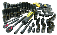STANLEY® FATMAX® 1/4" & 3/8" Drive 141 Piece Matte Black Chrome Mechanic's Tool Set - Americas Industrial Supply