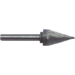 1/4 × 1/2 × 1/4″ SH 22° Cone Shape - HSS - Burr - Americas Industrial Supply